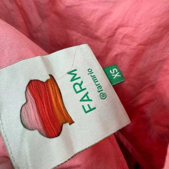 FARM RIO Cross-Stitch Tiered Cotton Minidress XS B1142 - Picture 7 of 7